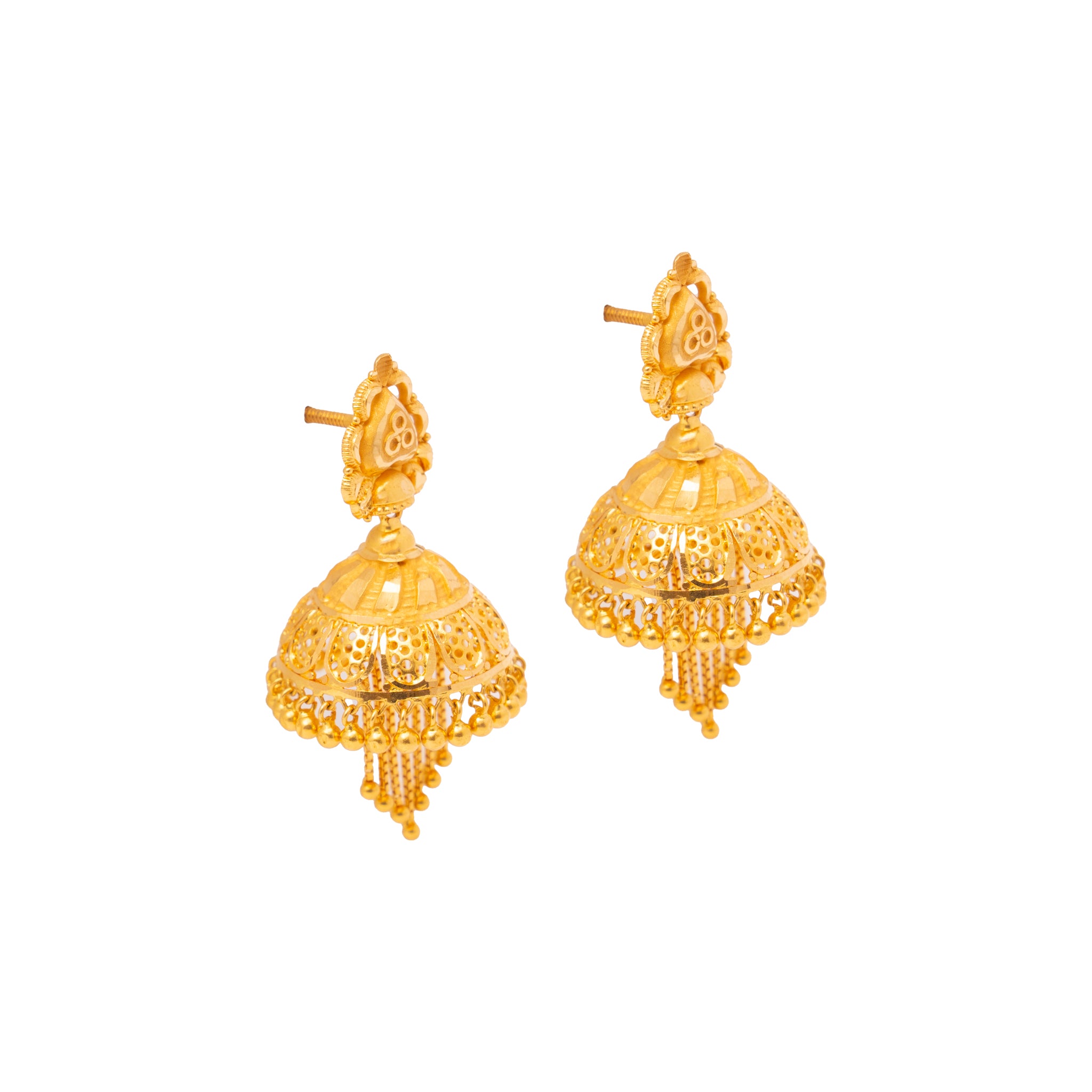 Festive Finesse Gold Earrings