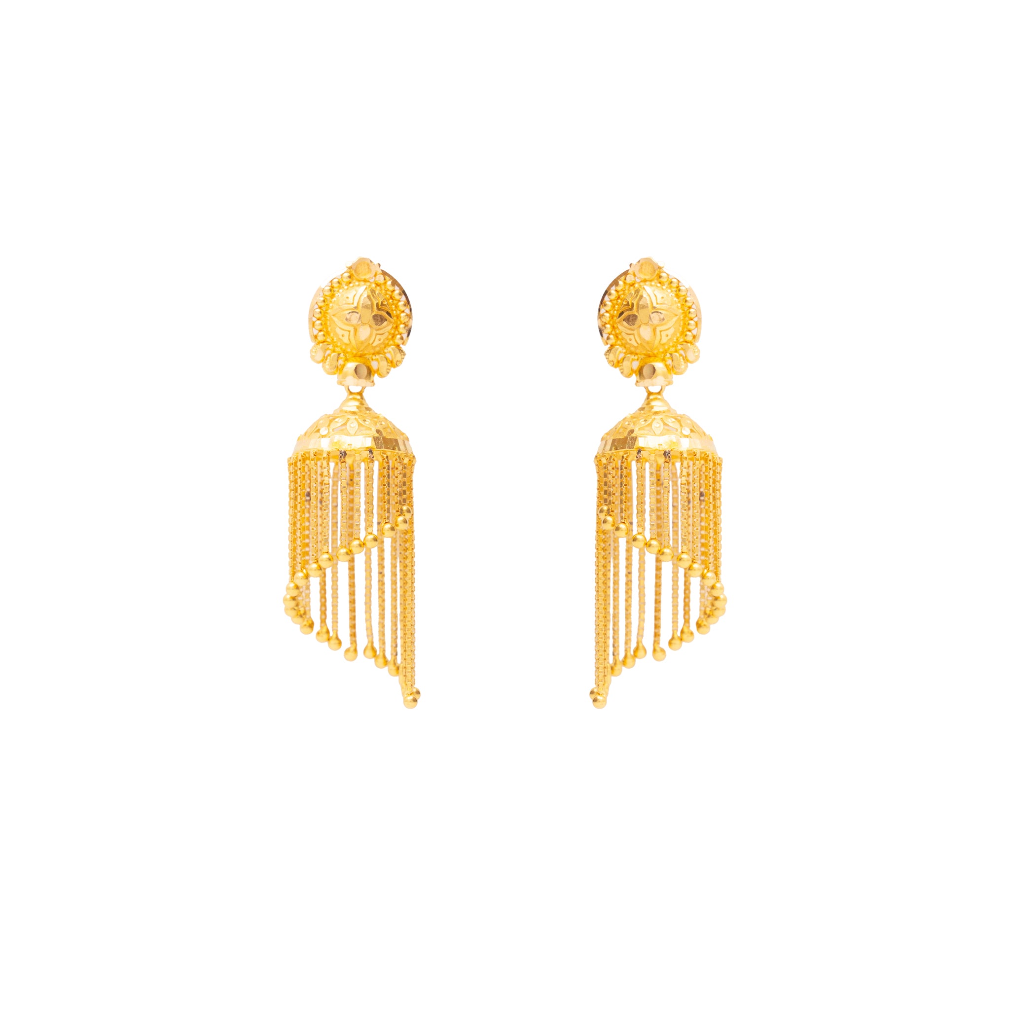 Traditional Jhumka Gold Earrings