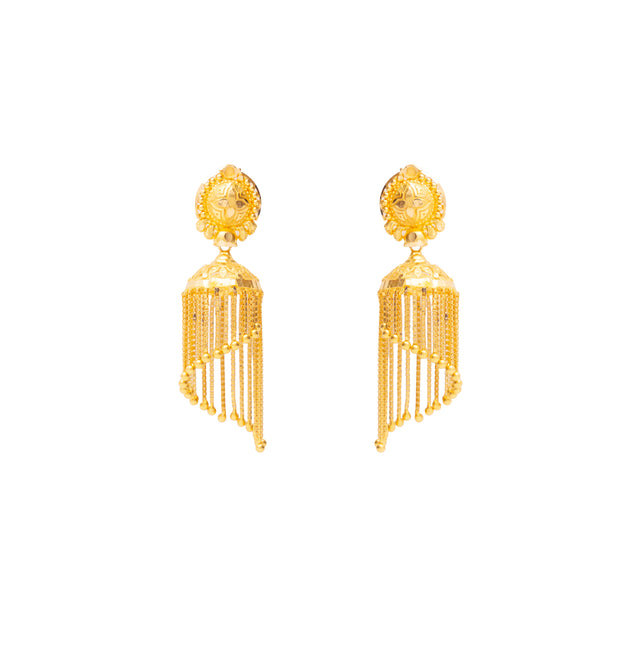 Traditional Jhumka Gold Earrings