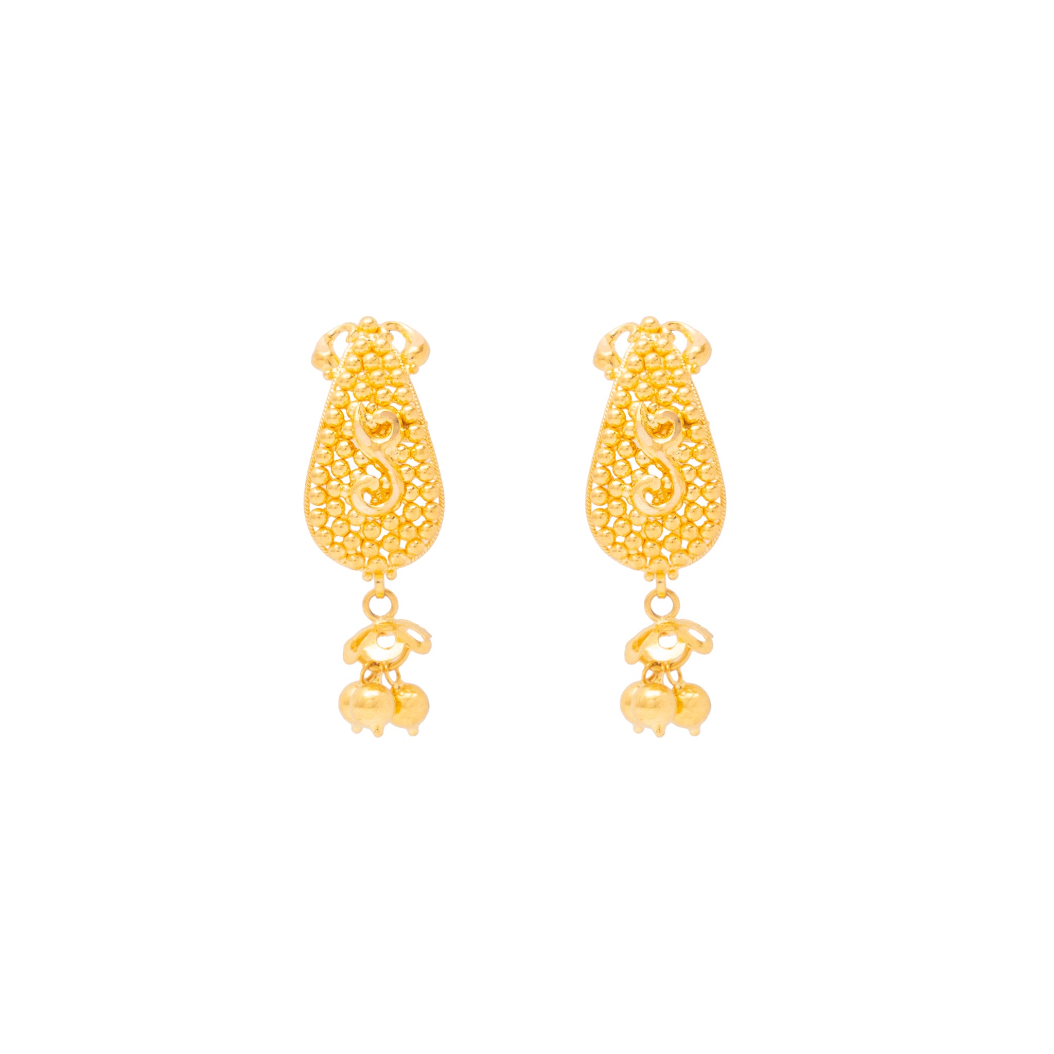 Dazzling Mesh Gold Earrings