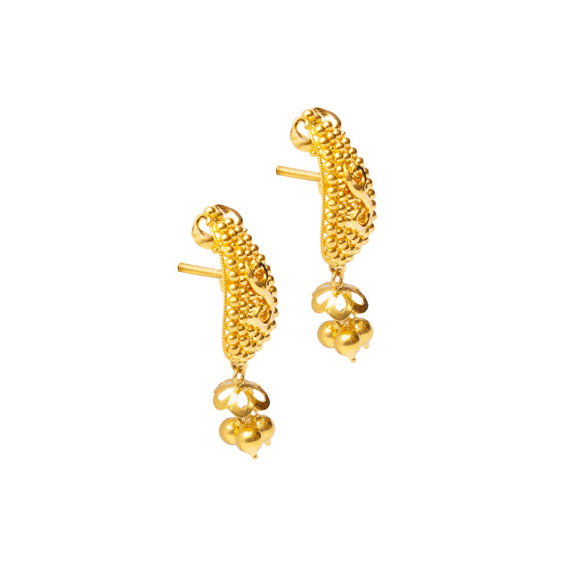 Dazzling Mesh Gold Earrings