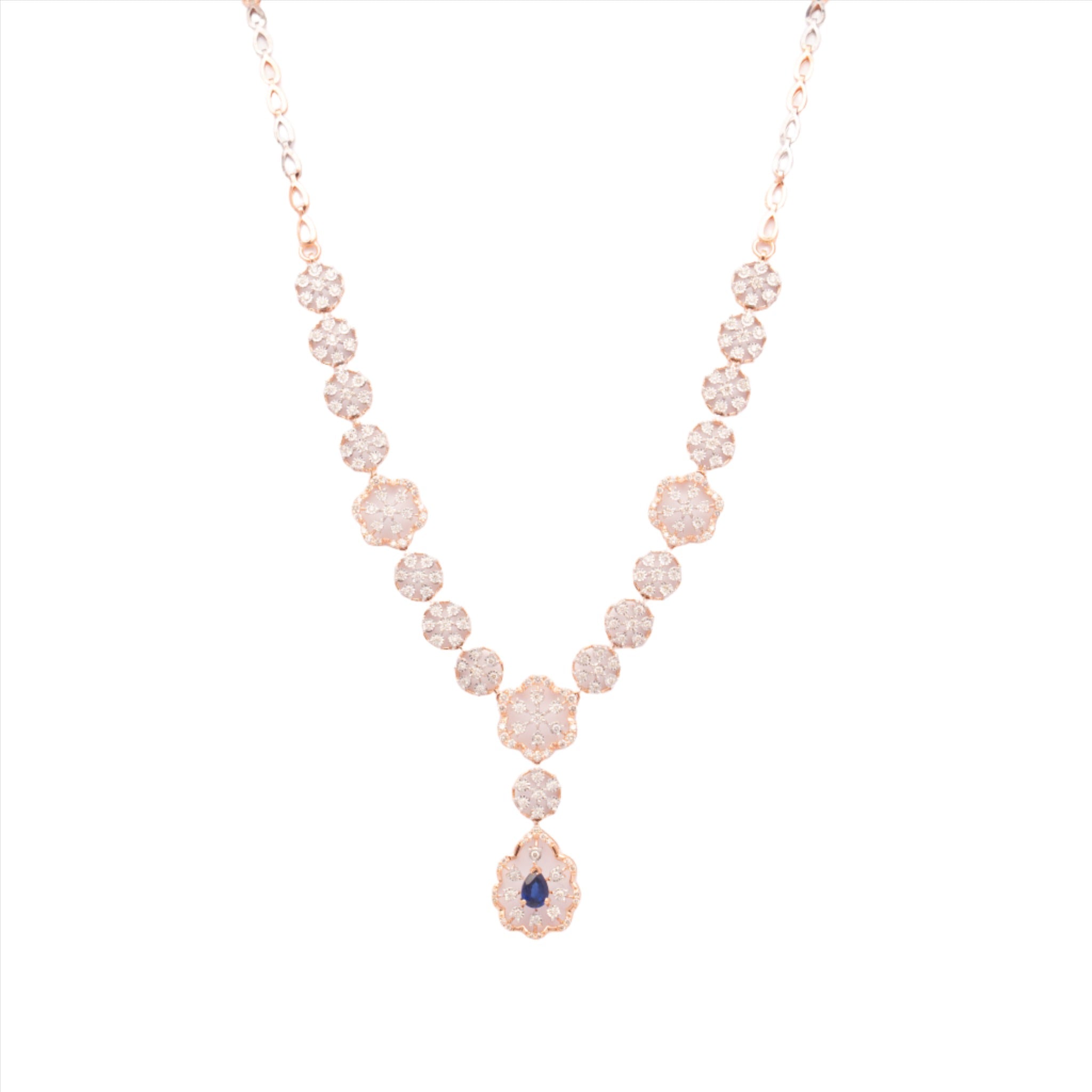 Alluring Floral Diamond Necklace
