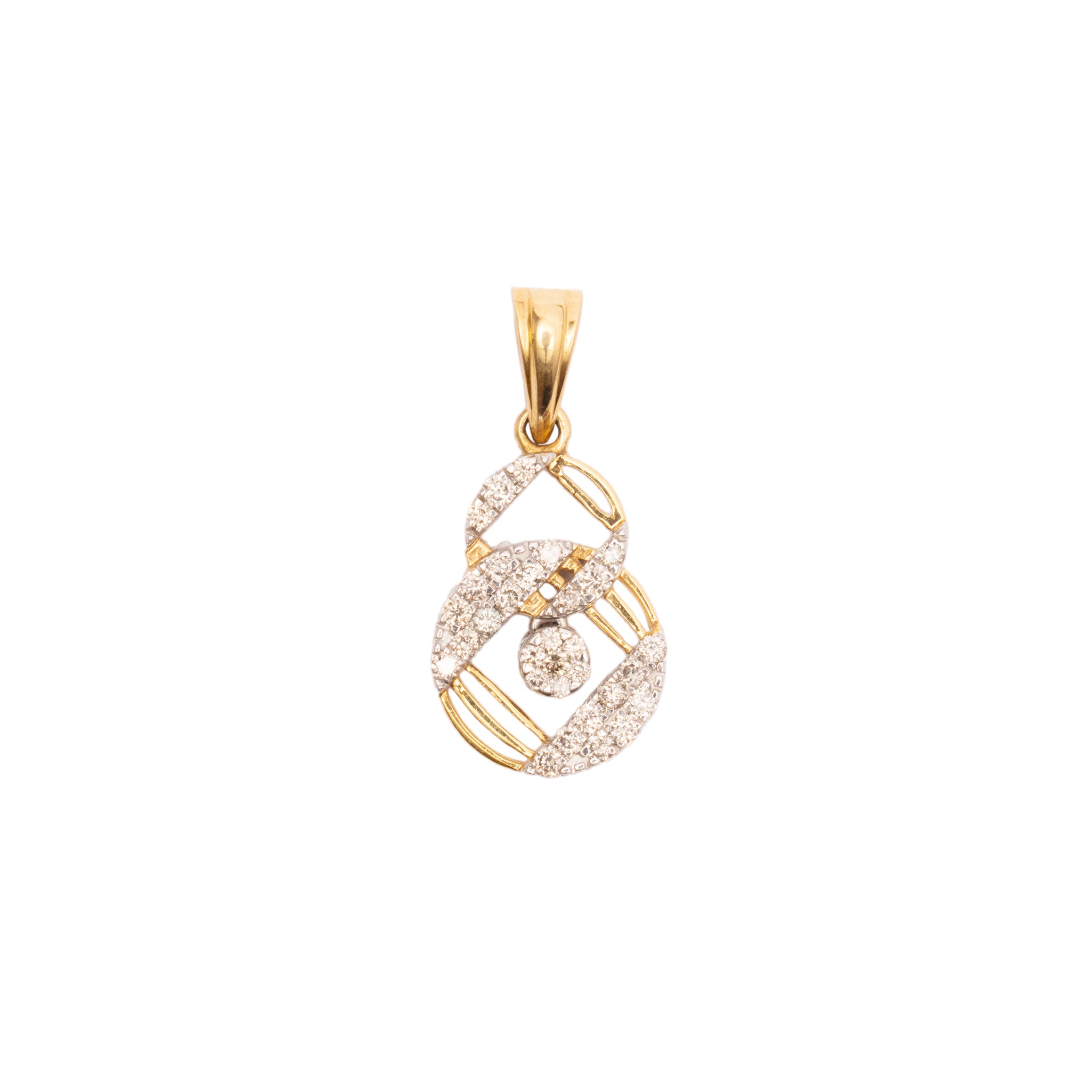 Shimmering Circle Diamond Pendant Set