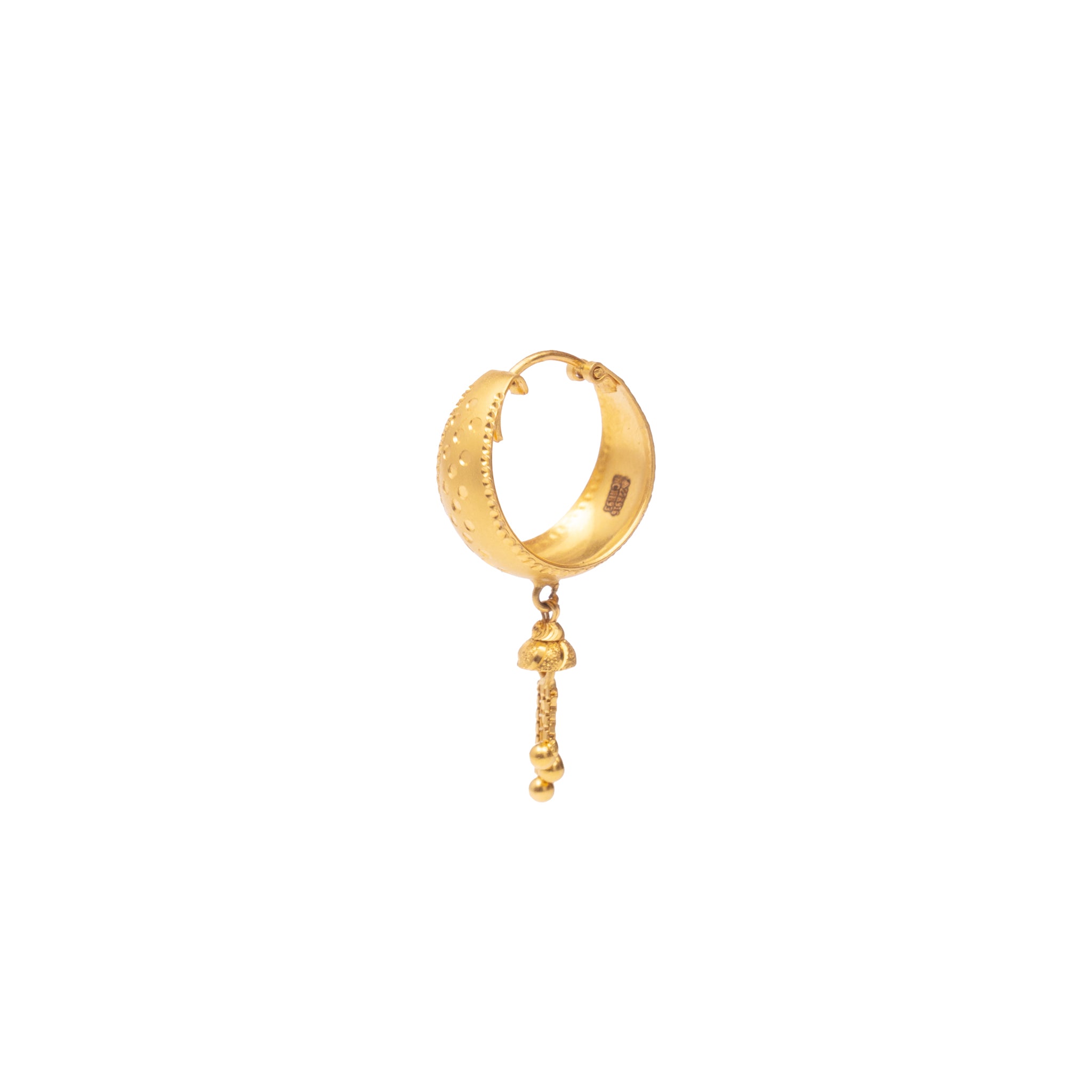 Classic Rajkot Gold Hoops Earrings